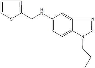 N-(1-propyl-1H-benzimidazol-5-yl)-N-(2-thienylmethyl)amine 구조식 이미지