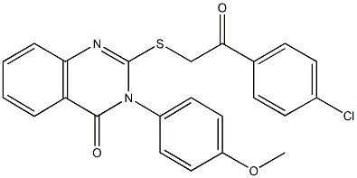 2-{[2-(4-chlorophenyl)-2-oxoethyl]sulfanyl}-3-(4-methoxyphenyl)-4(3H)-quinazolinone Structure