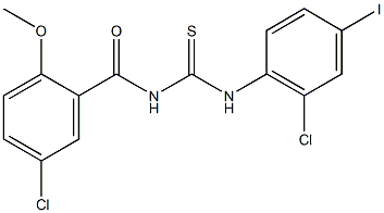 N-(2-chloro-4-iodophenyl)-N'-(5-chloro-2-methoxybenzoyl)thiourea Structure