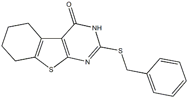 2-(benzylsulfanyl)-5,6,7,8-tetrahydro[1]benzothieno[2,3-d]pyrimidin-4(3H)-one 구조식 이미지