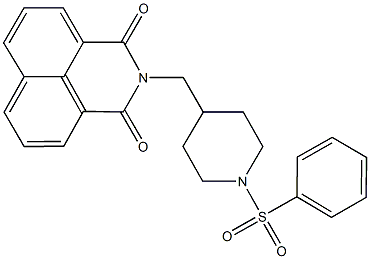 2-{[1-(phenylsulfonyl)-4-piperidinyl]methyl}-1H-benzo[de]isoquinoline-1,3(2H)-dione 구조식 이미지