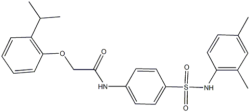 N-{4-[(2,4-dimethylanilino)sulfonyl]phenyl}-2-(2-isopropylphenoxy)acetamide Structure