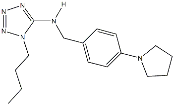 N-(1-butyl-1H-tetraazol-5-yl)-N-[4-(1-pyrrolidinyl)benzyl]amine Structure