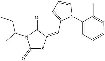 3-sec-butyl-5-{[1-(2-methylphenyl)-1H-pyrrol-2-yl]methylene}-1,3-thiazolidine-2,4-dione Structure