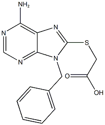 [(6-amino-9-benzyl-9H-purin-8-yl)sulfanyl]acetic acid 구조식 이미지