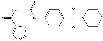 N-[4-(piperidin-1-ylsulfonyl)phenyl]-N'-(thien-2-ylcarbonyl)thiourea Structure