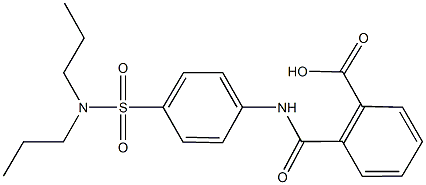 2-({4-[(dipropylamino)sulfonyl]anilino}carbonyl)benzoic acid Structure
