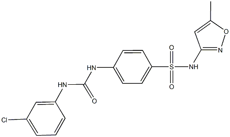 4-{[(3-chloroanilino)carbonyl]amino}-N-(5-methyl-3-isoxazolyl)benzenesulfonamide Structure
