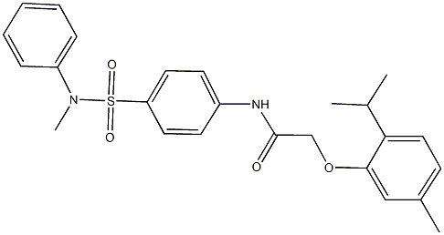 2-(2-isopropyl-5-methylphenoxy)-N-{4-[(methylanilino)sulfonyl]phenyl}acetamide 구조식 이미지