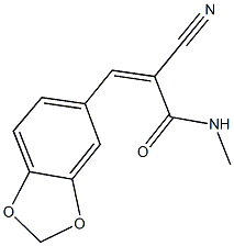 3-(1,3-benzodioxol-5-yl)-2-cyano-N-methylacrylamide Structure