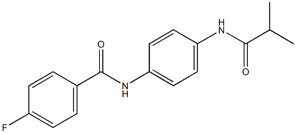 4-fluoro-N-[4-(isobutyrylamino)phenyl]benzamide Structure