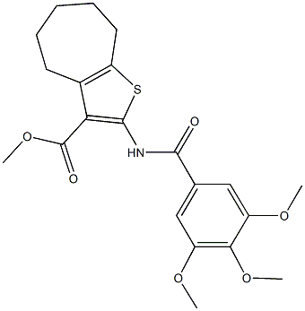 methyl 2-[(3,4,5-trimethoxybenzoyl)amino]-5,6,7,8-tetrahydro-4H-cyclohepta[b]thiophene-3-carboxylate Structure