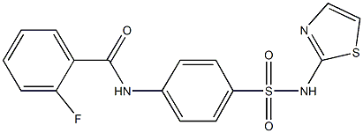 2-fluoro-N-{4-[(1,3-thiazol-2-ylamino)sulfonyl]phenyl}benzamide 구조식 이미지