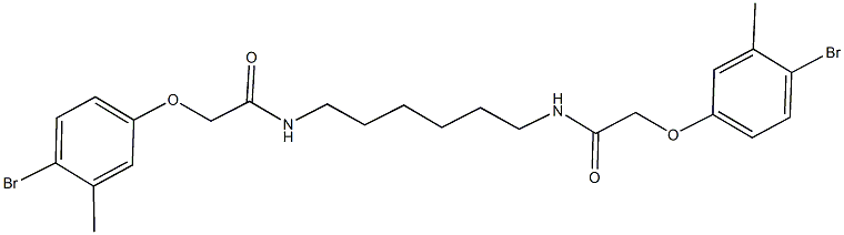 2-(4-bromo-3-methylphenoxy)-N-(6-{[(4-bromo-3-methylphenoxy)acetyl]amino}hexyl)acetamide Structure