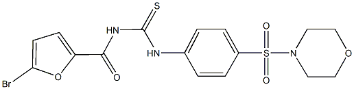 N-(5-bromo-2-furoyl)-N'-[4-(morpholin-4-ylsulfonyl)phenyl]thiourea 구조식 이미지