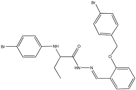 2-(4-bromoanilino)-N'-{2-[(4-bromobenzyl)oxy]benzylidene}butanohydrazide Structure