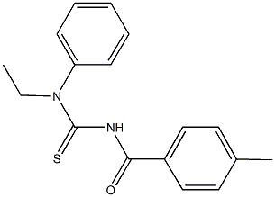 N-ethyl-N'-(4-methylbenzoyl)-N-phenylthiourea 구조식 이미지