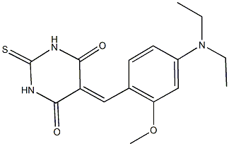 5-[4-(diethylamino)-2-methoxybenzylidene]-2-thioxodihydro-4,6(1H,5H)-pyrimidinedione Structure