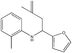 N-[1-(2-furyl)-3-methyl-3-butenyl]-N-(2-methylphenyl)amine 구조식 이미지