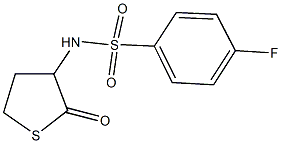 4-fluoro-N-(2-oxotetrahydro-3-thienyl)benzenesulfonamide Structure