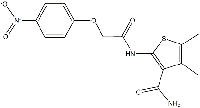 2-[({4-nitrophenoxy}acetyl)amino]-4,5-dimethylthiophene-3-carboxamide Structure