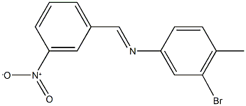 3-bromo-4-methyl-N-(3-nitrobenzylidene)aniline Structure