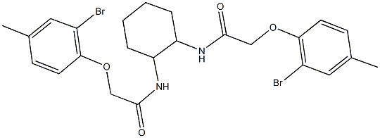 2-(2-bromo-4-methylphenoxy)-N-(2-{[(2-bromo-4-methylphenoxy)acetyl]amino}cyclohexyl)acetamide 구조식 이미지