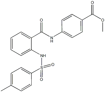 methyl 4-[(2-{[(4-methylphenyl)sulfonyl]amino}benzoyl)amino]benzoate Structure