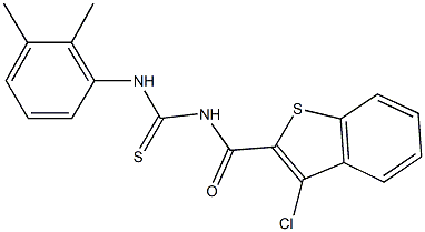 N-[(3-chloro-1-benzothien-2-yl)carbonyl]-N'-(2,3-dimethylphenyl)thiourea 구조식 이미지