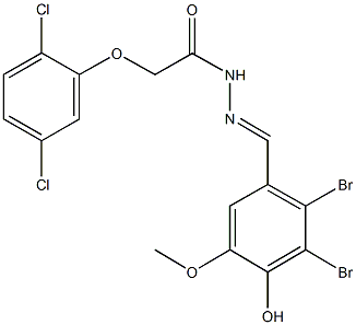 N'-(2,3-dibromo-4-hydroxy-5-methoxybenzylidene)-2-(2,5-dichlorophenoxy)acetohydrazide Structure