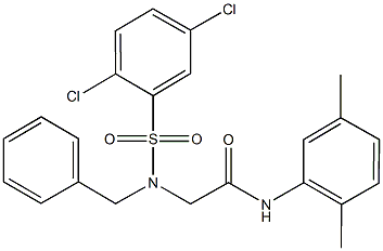 2-{benzyl[(2,5-dichlorophenyl)sulfonyl]amino}-N-(2,5-dimethylphenyl)acetamide Structure