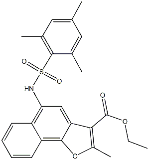 ethyl 5-[(mesitylsulfonyl)amino]-2-methylnaphtho[1,2-b]furan-3-carboxylate Structure