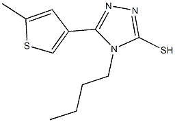 4-butyl-5-(5-methyl-3-thienyl)-4H-1,2,4-triazol-3-yl hydrosulfide Structure