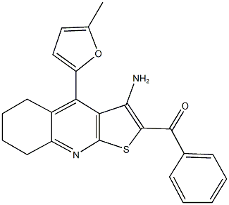 [3-amino-4-(5-methyl-2-furyl)-5,6,7,8-tetrahydrothieno[2,3-b]quinolin-2-yl](phenyl)methanone 구조식 이미지