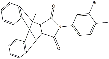 17-(3-bromo-4-methylphenyl)-1-methyl-17-azapentacyclo[6.6.5.0~2,7~.0~9,14~.0~15,19~]nonadeca-2,4,6,9,11,13-hexaene-16,18-dione 구조식 이미지