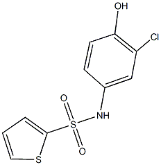 N-(3-chloro-4-hydroxyphenyl)-2-thiophenesulfonamide 구조식 이미지