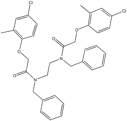 N-benzyl-N-(2-{benzyl[(4-chloro-2-methylphenoxy)acetyl]amino}ethyl)-2-(4-chloro-2-methylphenoxy)acetamide 구조식 이미지