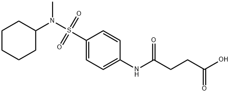 4-(4-{[cyclohexyl(methyl)amino]sulfonyl}anilino)-4-oxobutanoic acid 구조식 이미지