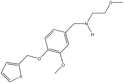 2-methoxy-N-[3-methoxy-4-(2-thienylmethoxy)benzyl]ethanamine Structure