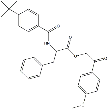 2-(4-methoxyphenyl)-2-oxoethyl 2-[(4-tert-butylbenzoyl)amino]-3-phenylpropanoate Structure