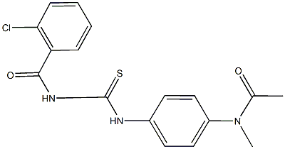 N-[4-({[(2-chlorobenzoyl)amino]carbothioyl}amino)phenyl]-N-methylacetamide 구조식 이미지