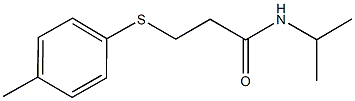 N-isopropyl-3-[(4-methylphenyl)sulfanyl]propanamide Structure