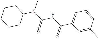 N-cyclohexyl-N-methyl-N'-(3-methylbenzoyl)thiourea Structure