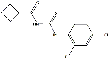 N-(cyclobutylcarbonyl)-N'-(2,4-dichlorophenyl)thiourea 구조식 이미지