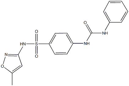 4-[(anilinocarbonyl)amino]-N-(5-methylisoxazol-3-yl)benzenesulfonamide 구조식 이미지