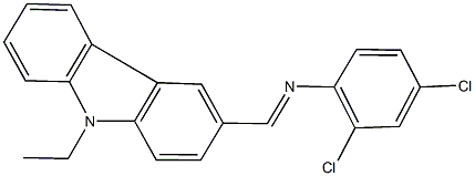 N-(2,4-dichlorophenyl)-N-[(9-ethyl-9H-carbazol-3-yl)methylene]amine 구조식 이미지