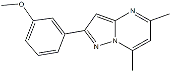 3-(5,7-dimethylpyrazolo[1,5-a]pyrimidin-2-yl)phenyl methyl ether Structure
