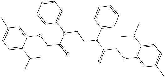 2-(2-isopropyl-5-methylphenoxy)-N-(2-{[(2-isopropyl-5-methylphenoxy)acetyl]anilino}ethyl)-N-phenylacetamide Structure