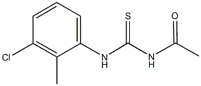 N-acetyl-N'-(3-chloro-2-methylphenyl)thiourea Structure