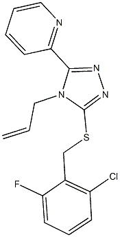 4-allyl-5-(2-pyridinyl)-4H-1,2,4-triazol-3-yl 2-chloro-6-fluorobenzyl sulfide Structure